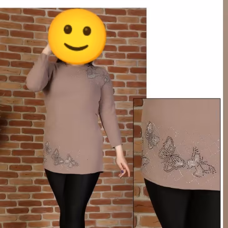 تونیک شومیز سایز بزرگ ابروبادی