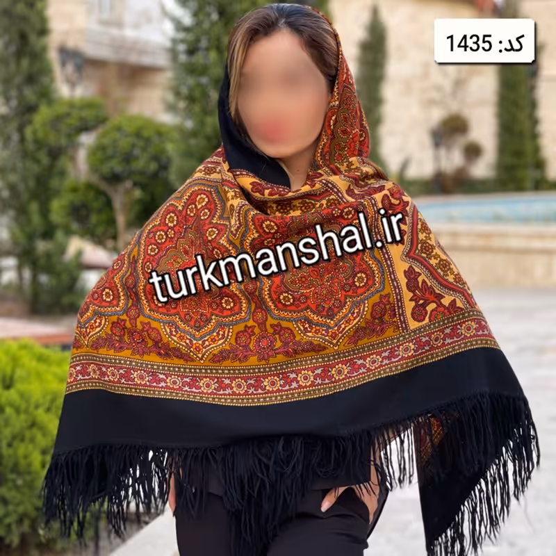 روسری ترکمن پشمی کد 1435