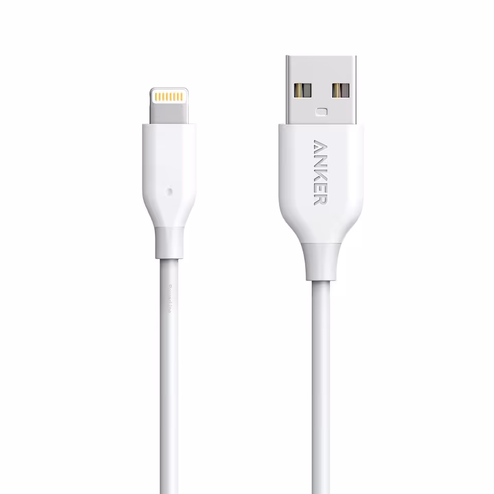 کابل شارژ اصلی آنکر مدل A8111 PowerLine Lightning 0.9mAnker A8111 PowerLine Lightning 0.9m