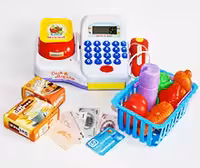 صندوق فروشگاهی با ماشین حساب