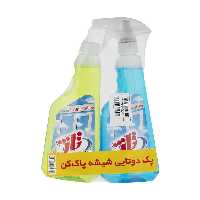 شیشه پاک کن تاژ مدل Blue and Yellow حجم 500 میلی لیتر بسته 2 عددی
