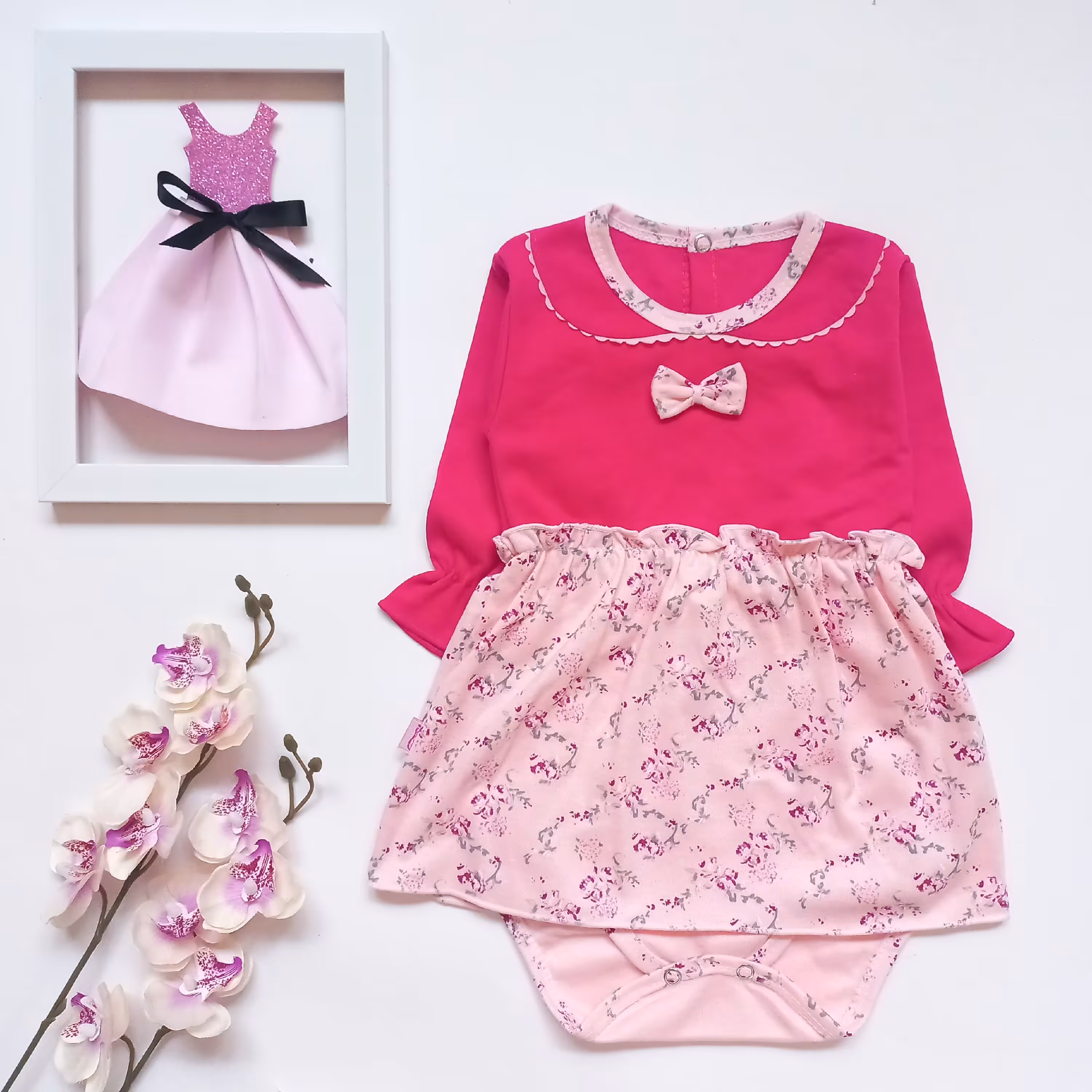 بادی دامن دار دخترانه پنبه ای شیک و قیمت مناسب