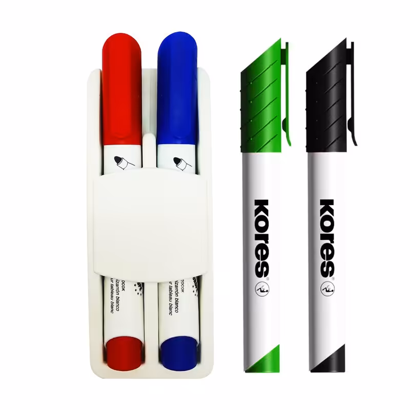 ماژیک وایت برد کورس مدل MS بسته 4 عددی به همراه تخته پاک کن