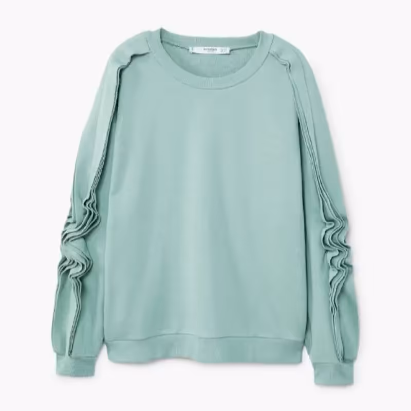 بلوز مجلسی زمستانی آستین پفی زنانه دخترانه اورجینال محصول اسپانیا منگو Mango مدیوم38-40