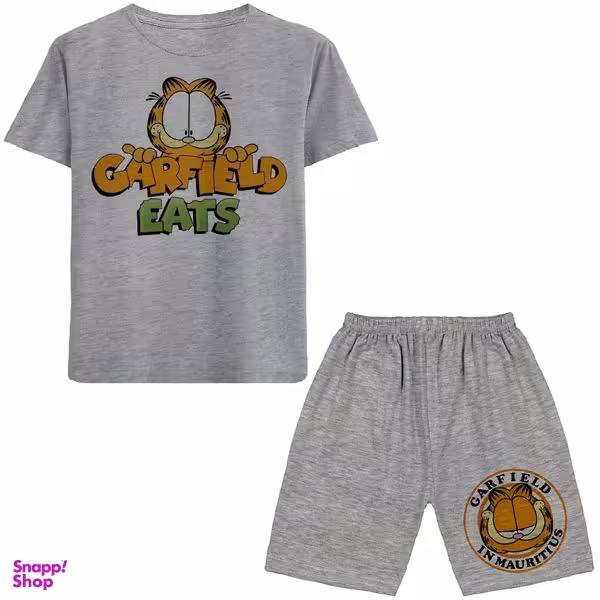 ست تیشرت آستین کوتاه و شلوارک پسرانه مدل گارفیلد