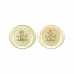 بشقاب دوعددی کرم و سبز