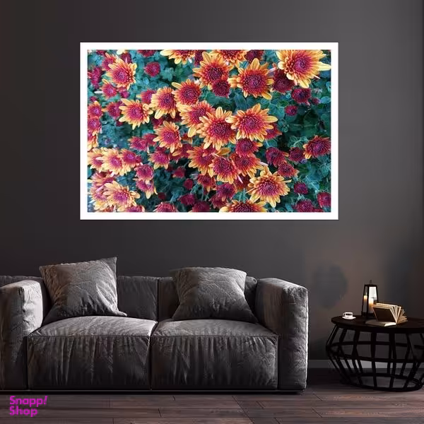 تابلو بکلیت طرح طبیعت و گل رنگی مدل قاب شاسی W-s8518