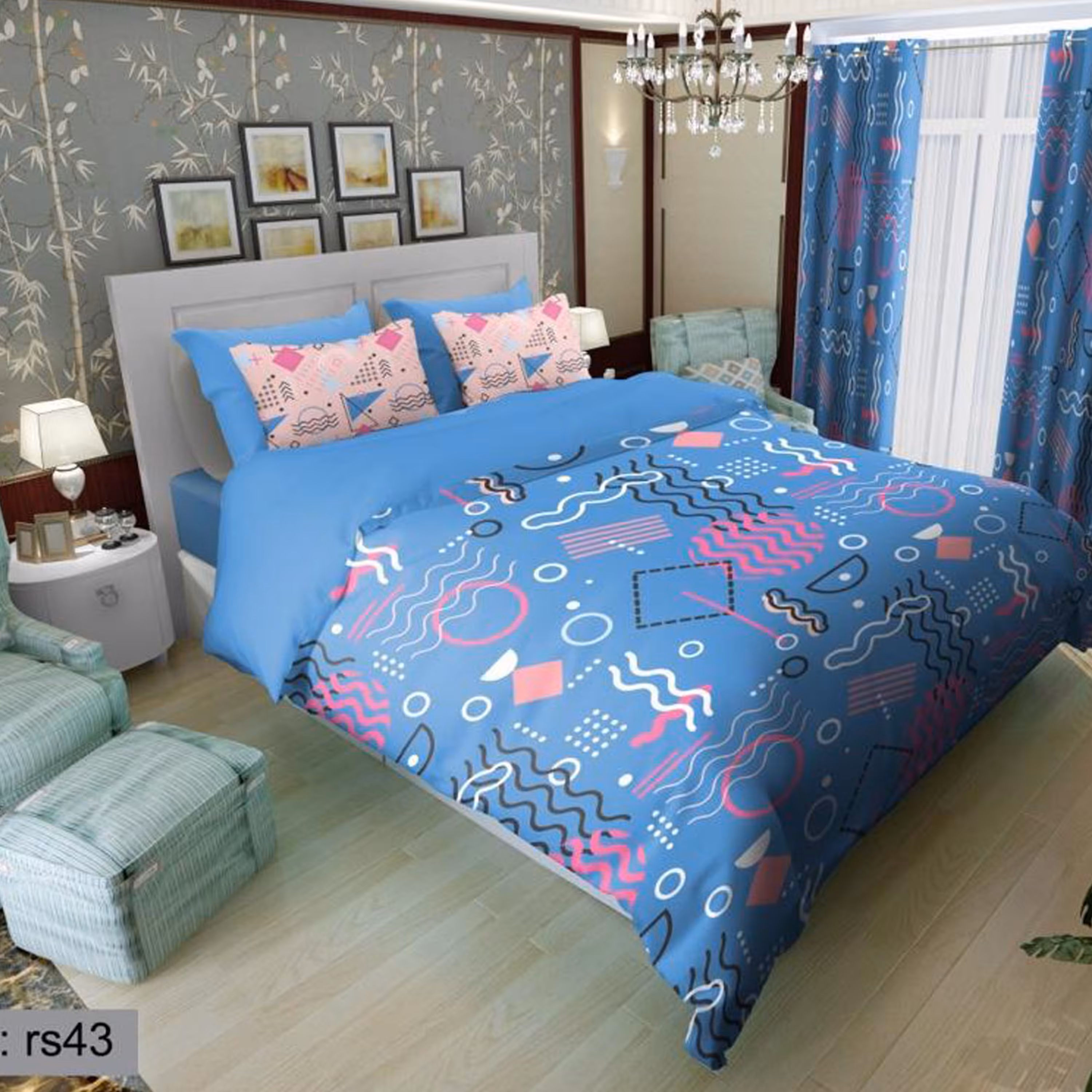 سرویس روتختی 1 نفره تنسل چاپی برندترک لند (Turk Land)  کد rs 43