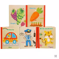 پازل کتابی مبتدی چوبی.