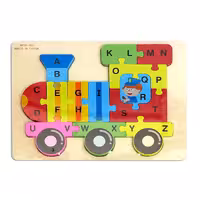 پازل چوبی قطار با حروف انگلیسی