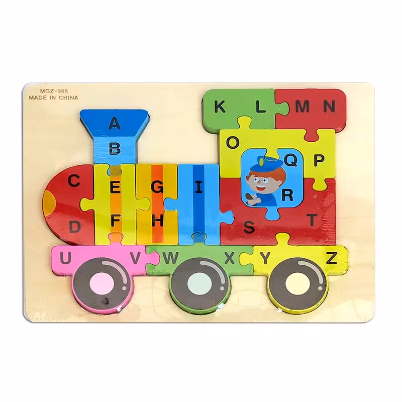 پازل چوبی قطار با حروف انگلیسی