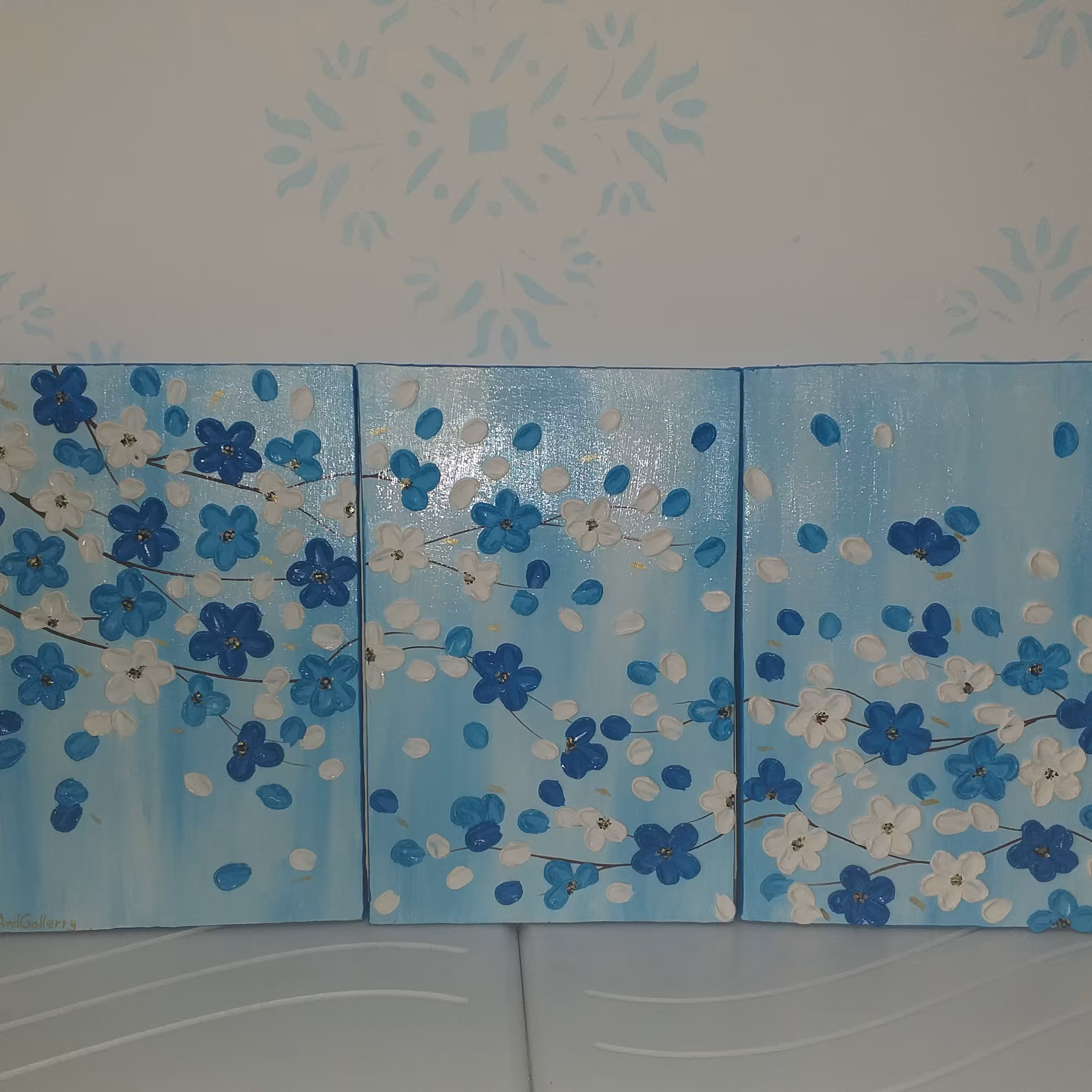 تابلو برجسته مدرن آبی