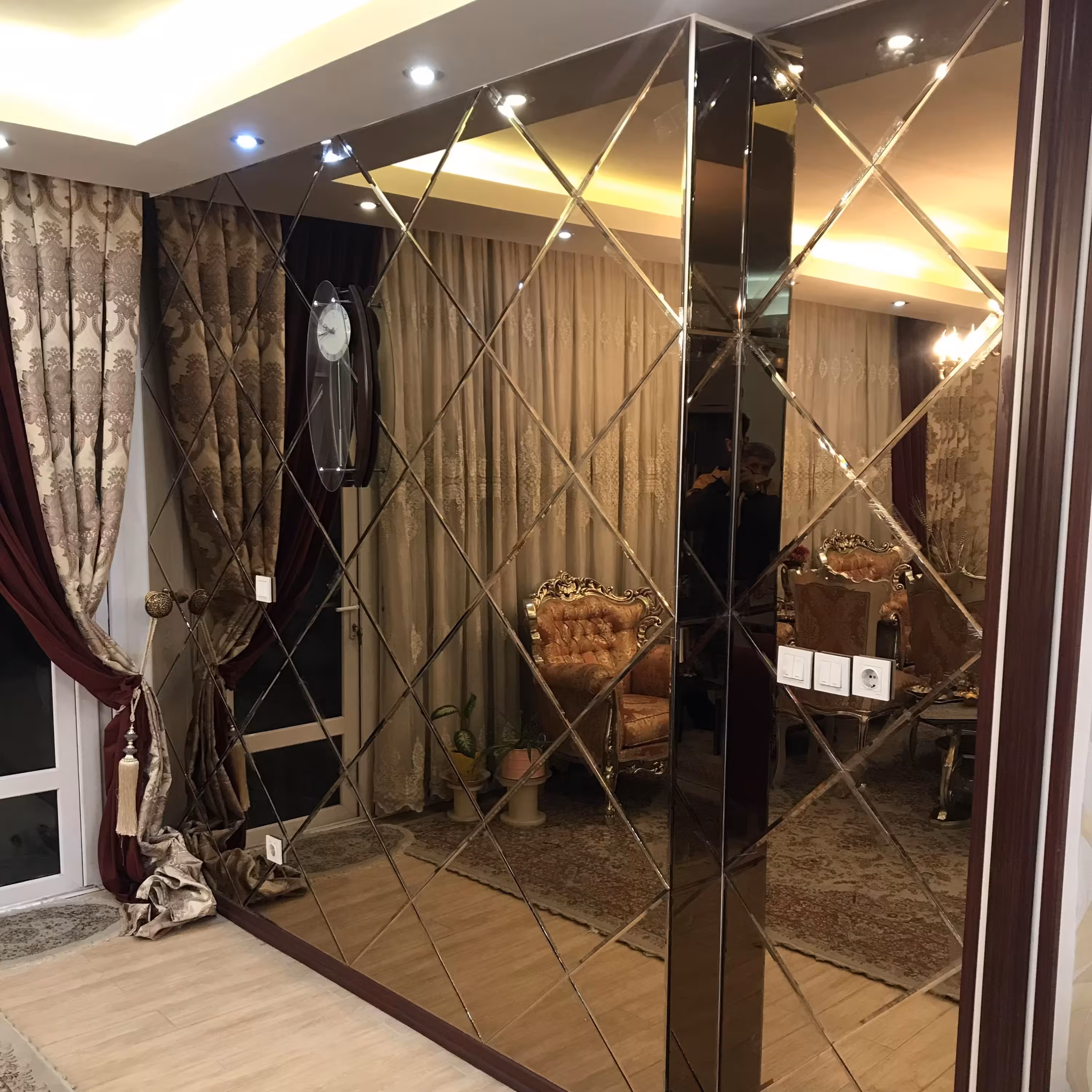 آینه کاری دکوراتیو مدرن لوزی