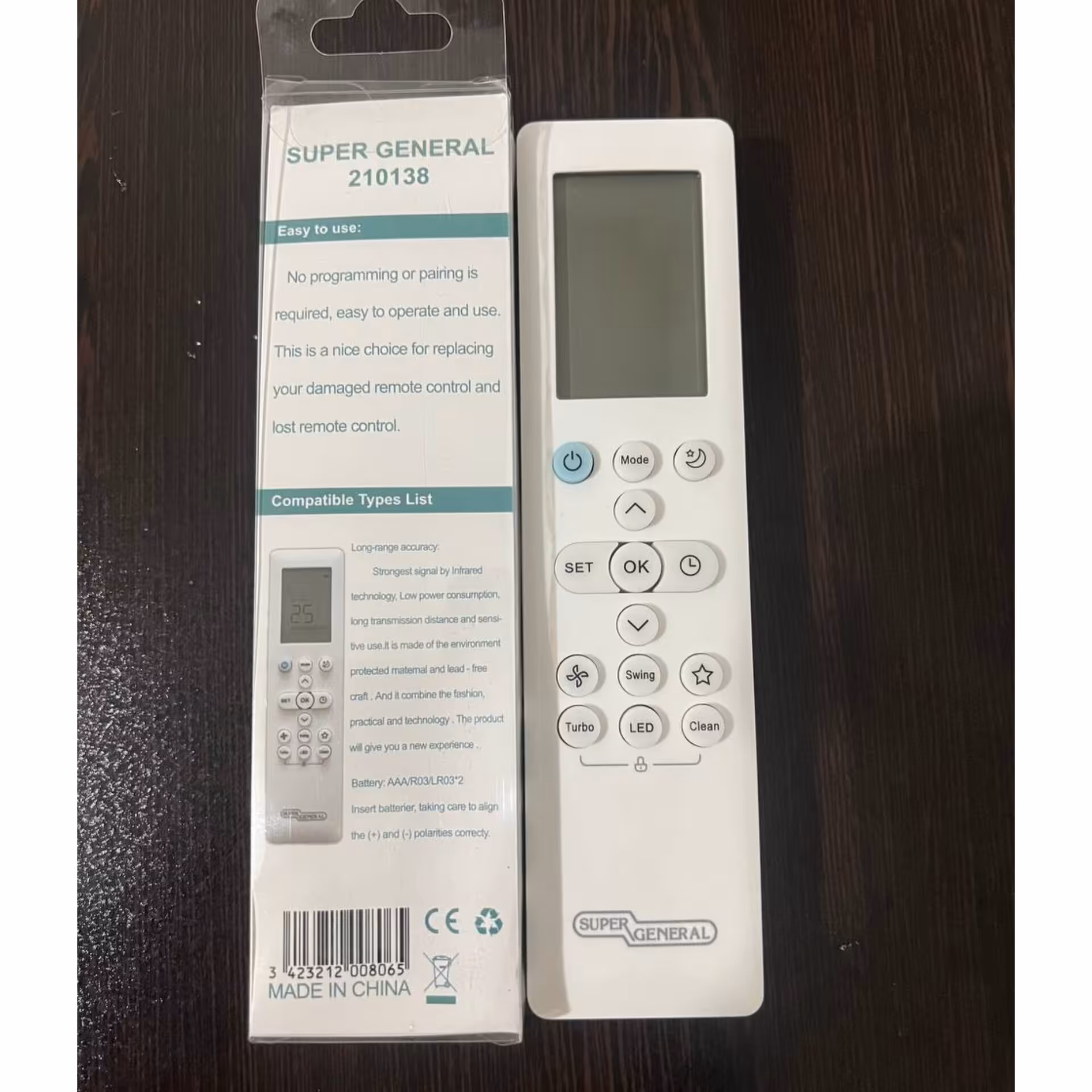 کنترل جدید اسپیلت (کولر گازی)  سوپر جنرال SUPER  GENERAL