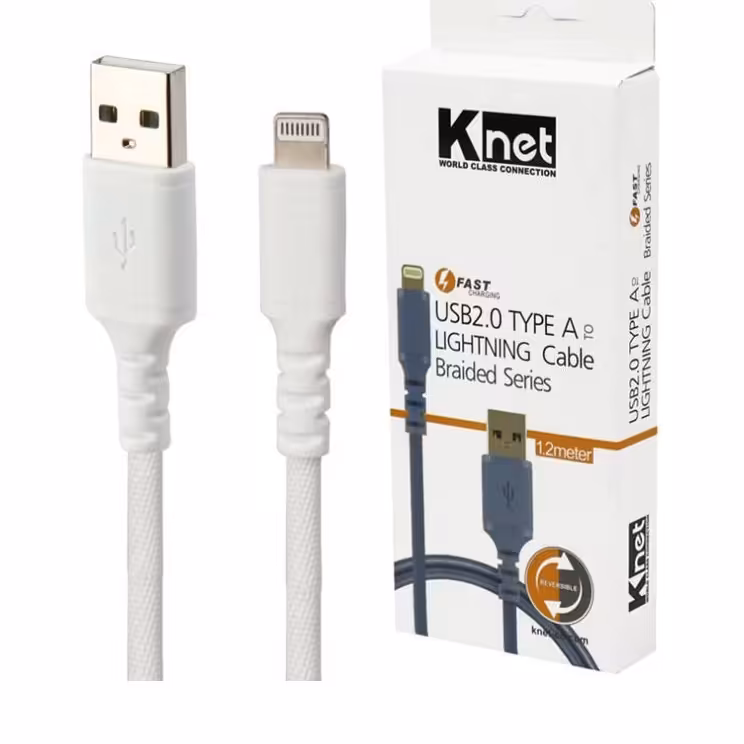 کابل شارژ آیفون کی نت K-CULB2012 با گارانتی 12 ماهه