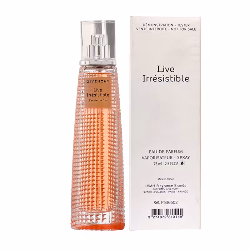 ادکلن تستر ادو پرفیوم زنانه جیوانچی مدل Live Irresistible حجم 75 میلی لیتر
