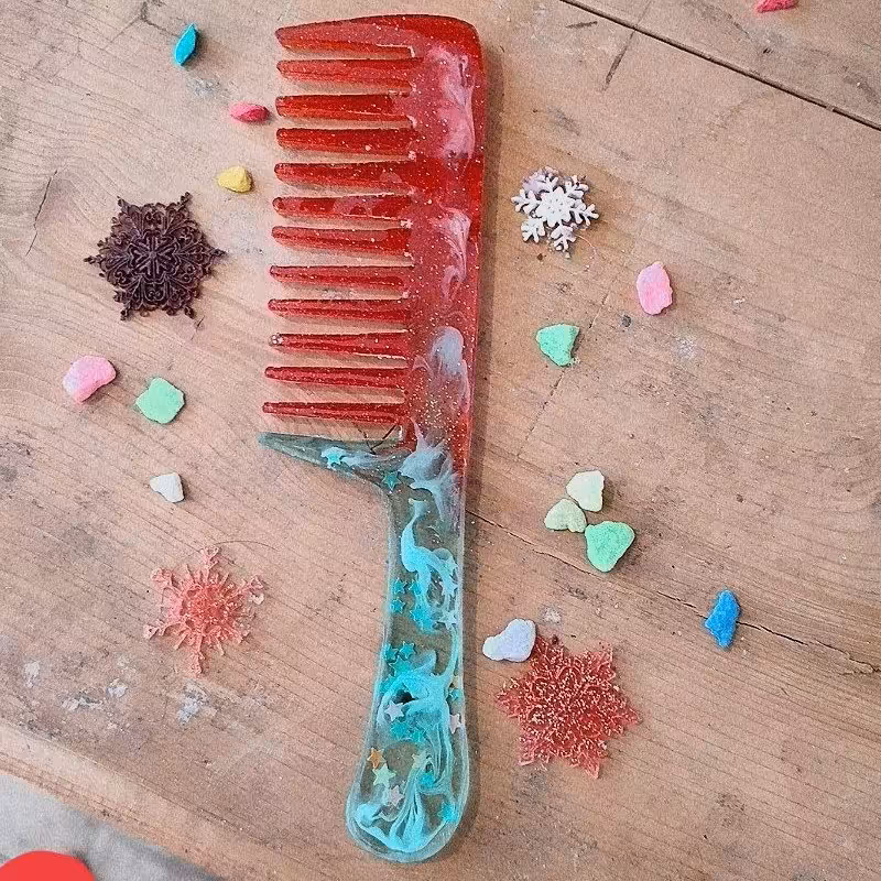 شانه رزینی دورنگ
