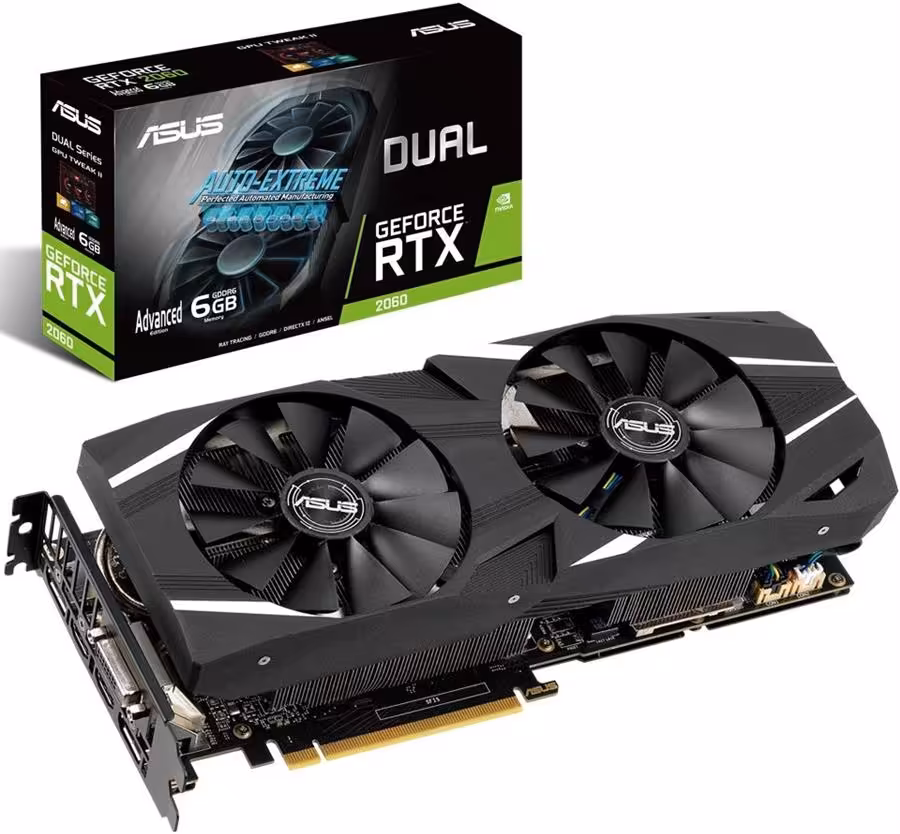 کارت گرافیک ایسوس مدل دوآل آر تی ایکس 2060  ادونس ادیشن با حافظه 6 گیگابایت