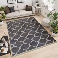 گلیم   ماشینی 1 در 1.5 (1.5-1) رنگ نقره ای  طرح فرهاد