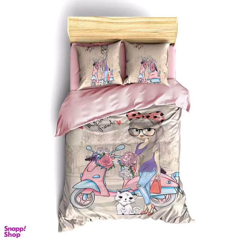 سرویس خواب طرح سه بعدی کد 1034 یک نفره پنج تکه