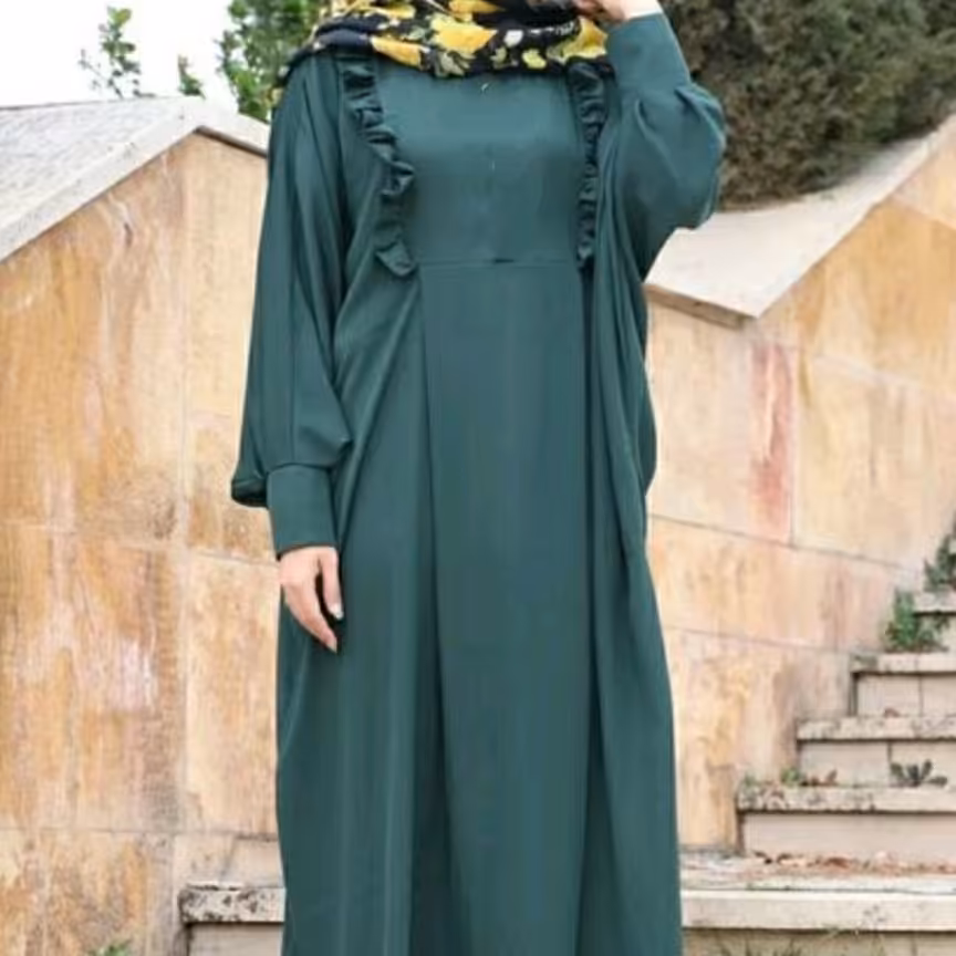 مانتو عبا. مدل حلما رنگ سبز سیر