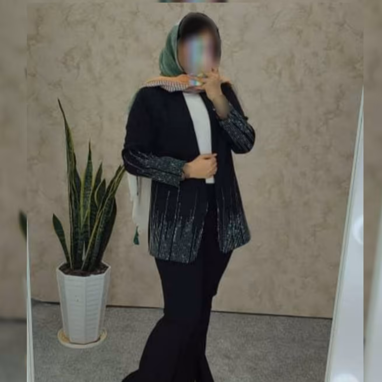 کت نگین آبشاری مدل هوژین