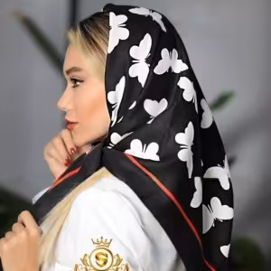 روسری نخی مینی اسکارف قواره 80*80