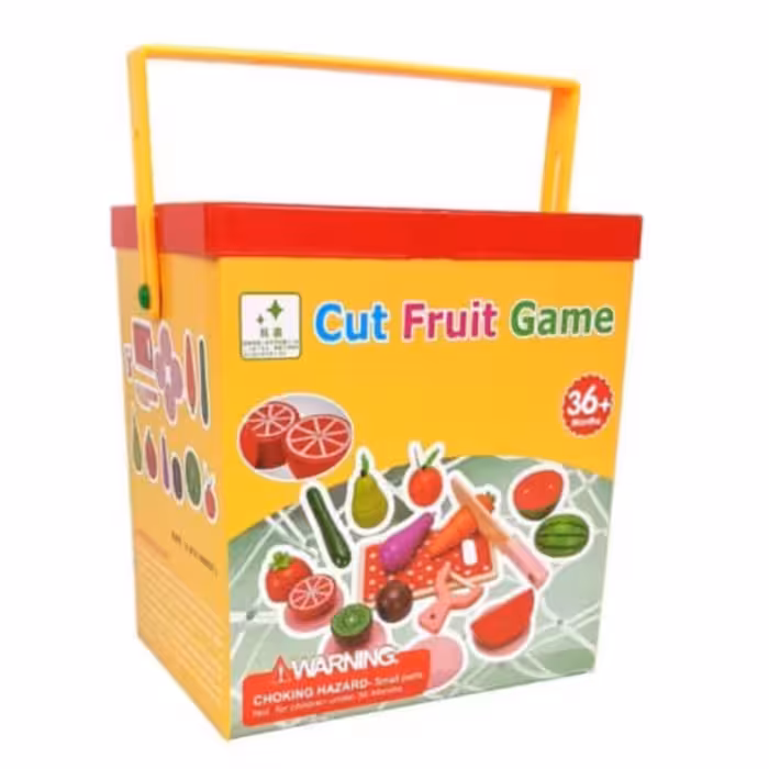 پازل میوه چوبی سطلی مگنتی