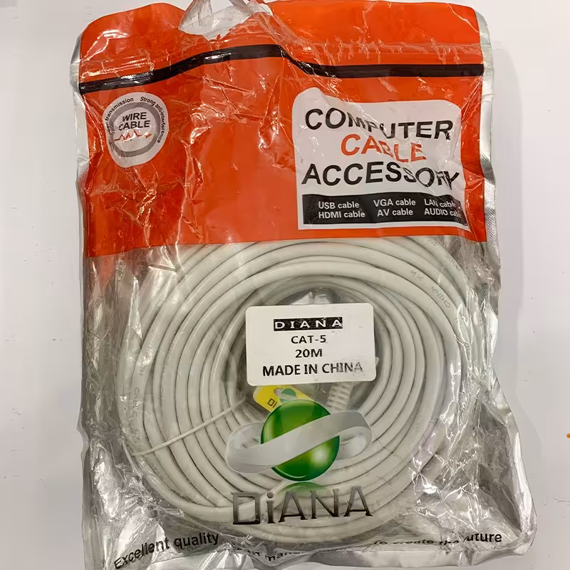 کابل شبکه (پچ کورد) CAT5 به طول 20 متر DIANA