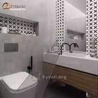 کاشی مراکشی ابلق سیاه و سفید کد 21301