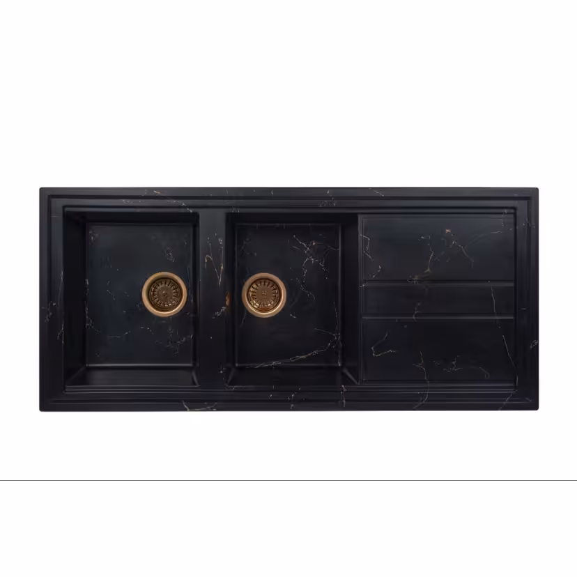  سینک گرانیتی رگه دارکد200توکارضخیم ولبه اختصاصی کارشده داری گارانتی مدل200