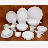 سرویس چینی 87 پارچه برند لورین لب طلا طرح گرد دیپلمات با ارسال رایگان