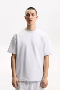 تی شرت خاکستری مردانه پنبه آستین کوتاه Bershka