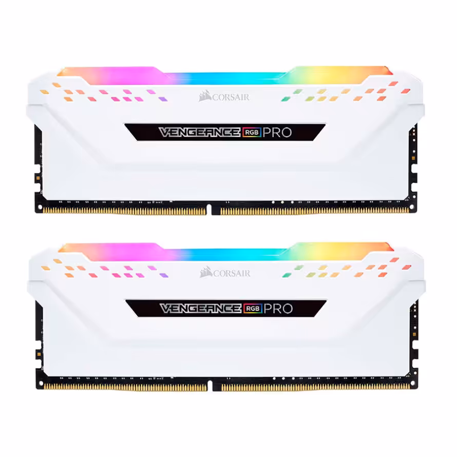رم کورسیر VENGEANCE RGB PRO White 16GB 8GBx2 3200MHz CL16
