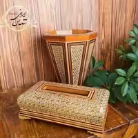 سرویس سطل و جای دستمال خاتم