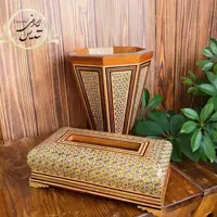 سرویس سطل و جای دستمال خاتم