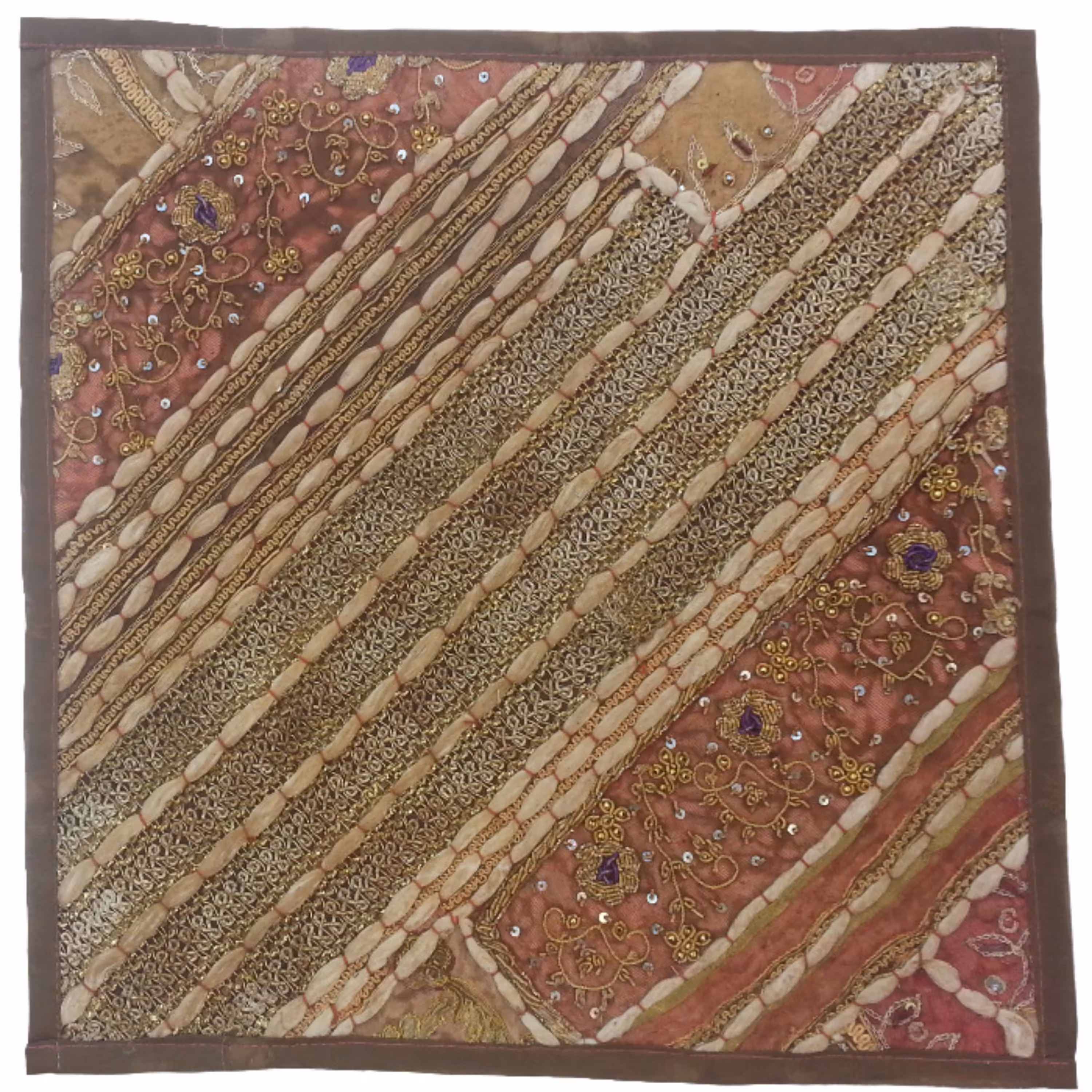 وسط میزی کوچک عسلی سرمه دوزی پر کار کد QUSERPOR26