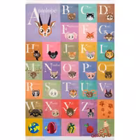 فرش ماشینی کودک کلاریس طرح حروف انگلیسی کد 100210