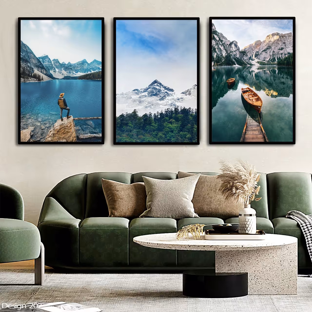 تابلو دکوراتیو مجموعه  زیبایی های طبیعت3تیکه سایز 50در70