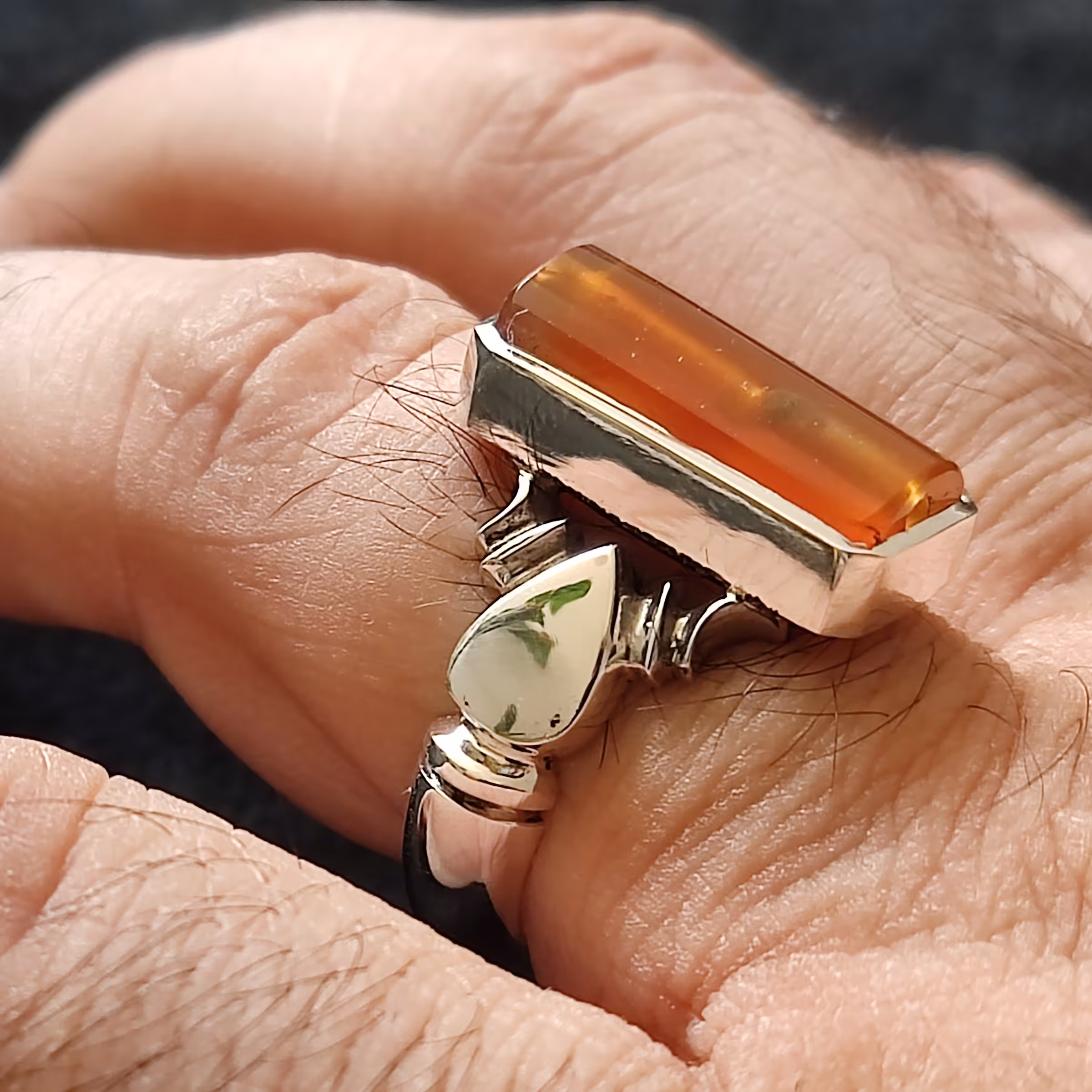 مهره کهنه یمنی پرتقالی تراش ساسانی