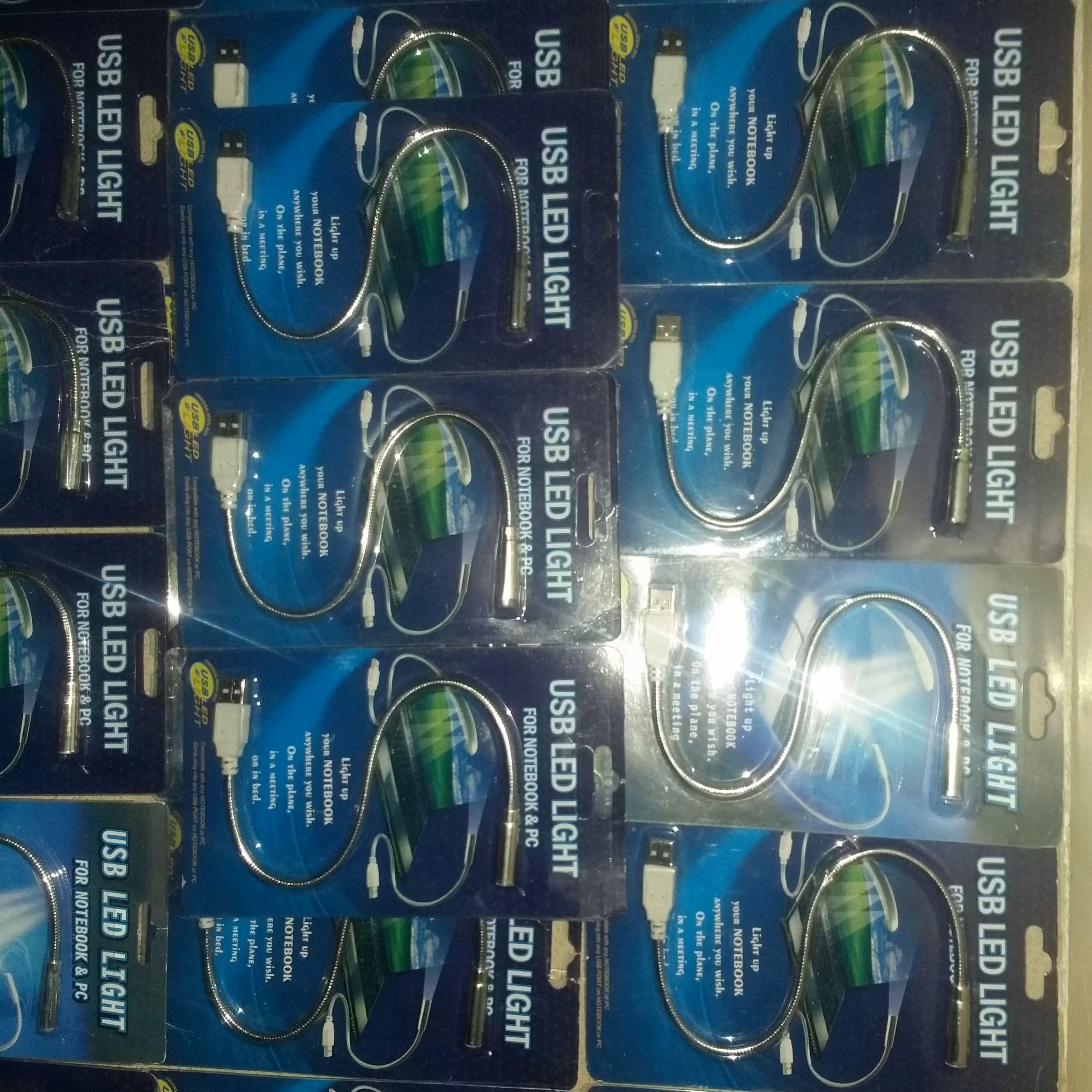 چراغ USB LED LIGHT فلزی فنری