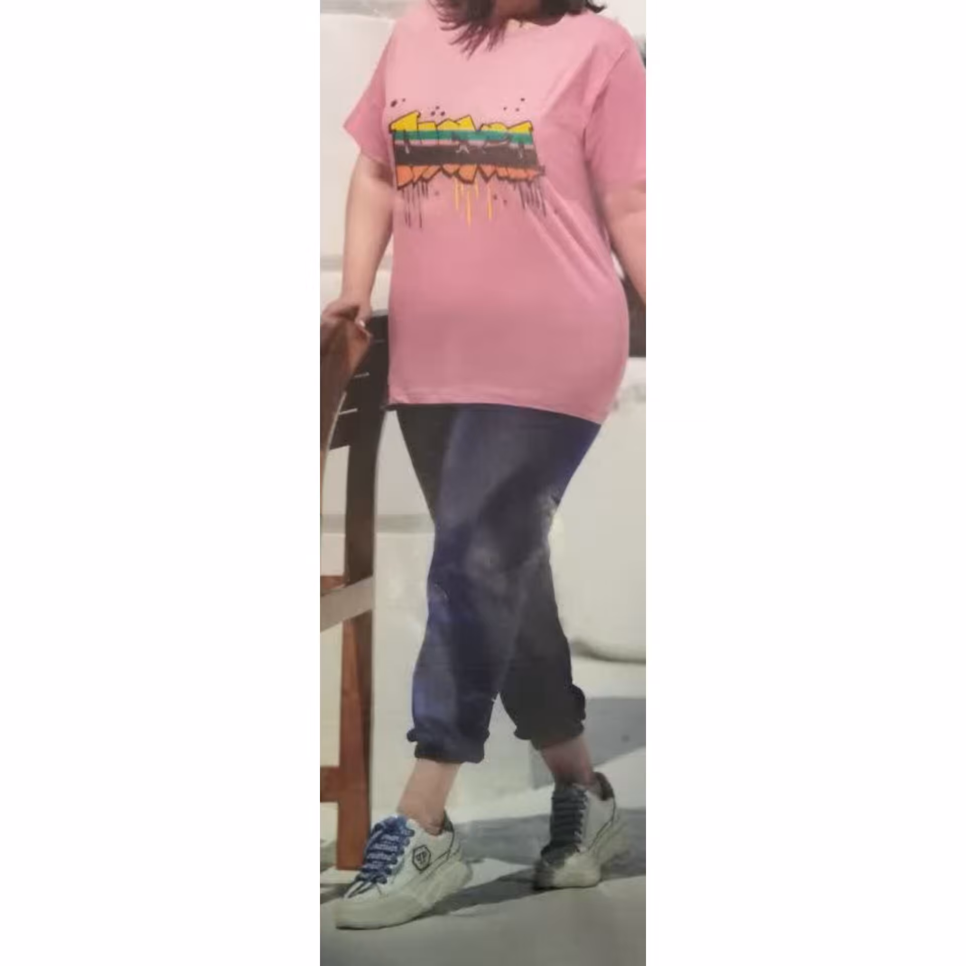 ست تیشرت شلوار زنانه بیگ سایز جنس نخ پنبه اعلا و درجه یک سایز44تا54