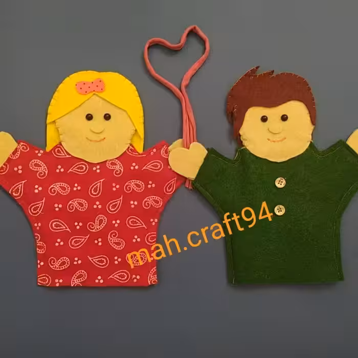 عروسک دستی نمایشی مامان و بابا 