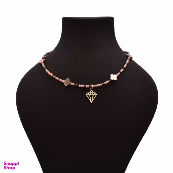 گردنبند طلا 18 عیار زنانه سانا گالری طرح الماس کد 548D2995