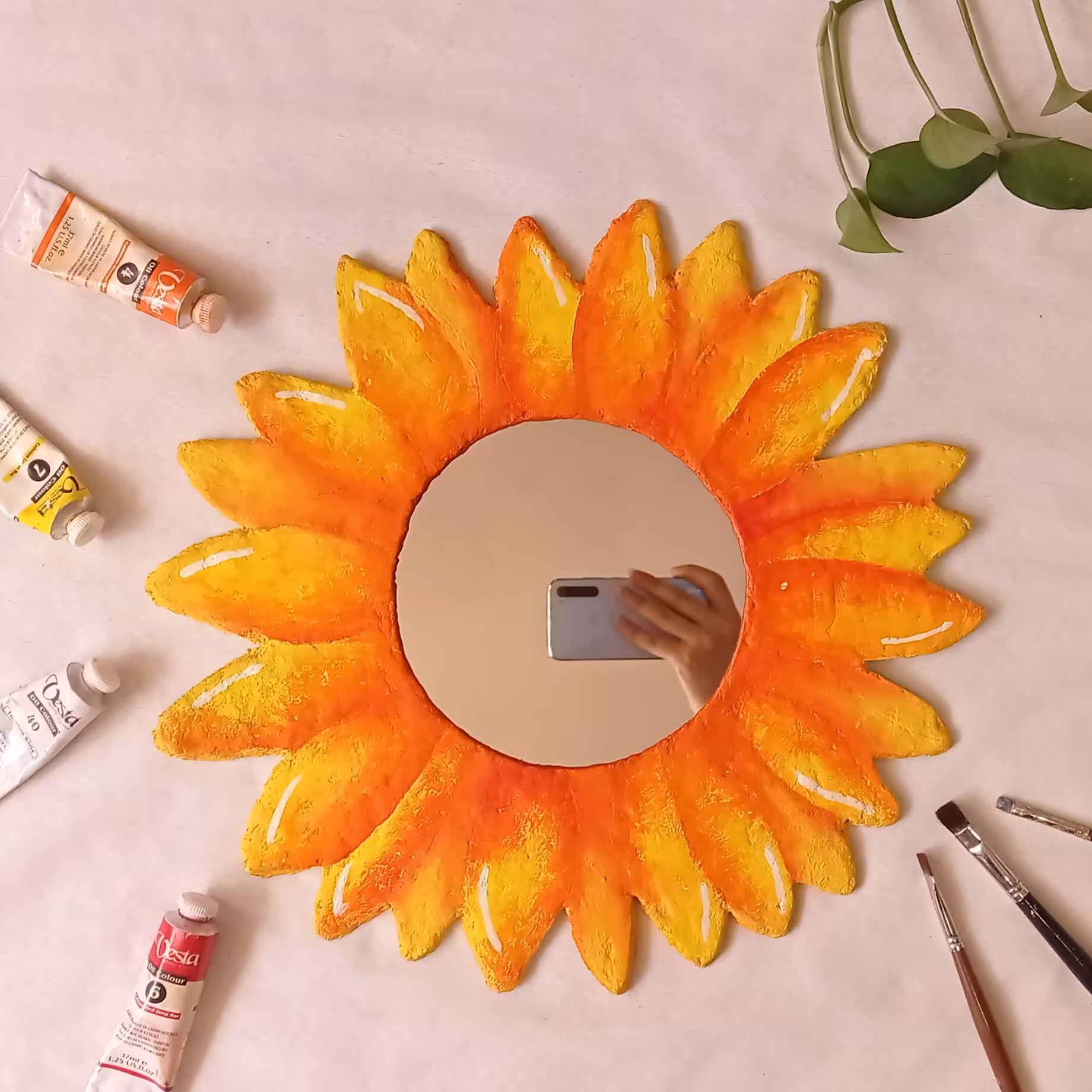 آینه آفتاب گردان دست ساز(سفارشی)