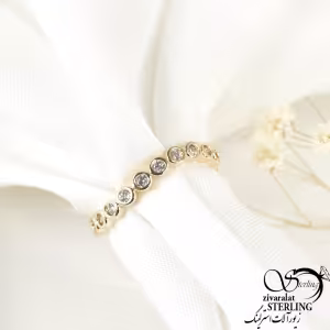 انگشتر ژوپینگ تمام نگین طرح طلا کد 9559