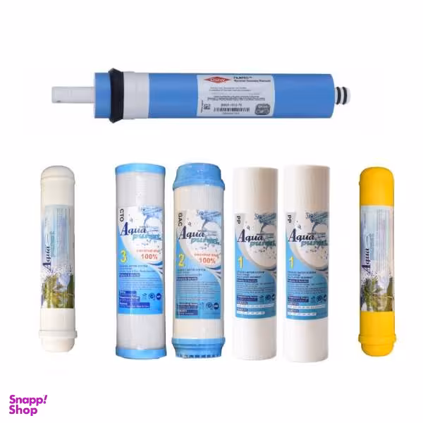فیلتر دستگاه تصفیه کننده آب آکوا پیورست مدل RO-PAC NEW 7 بسته 6 عددی + فیلتر فیلمتک کد 75-1812