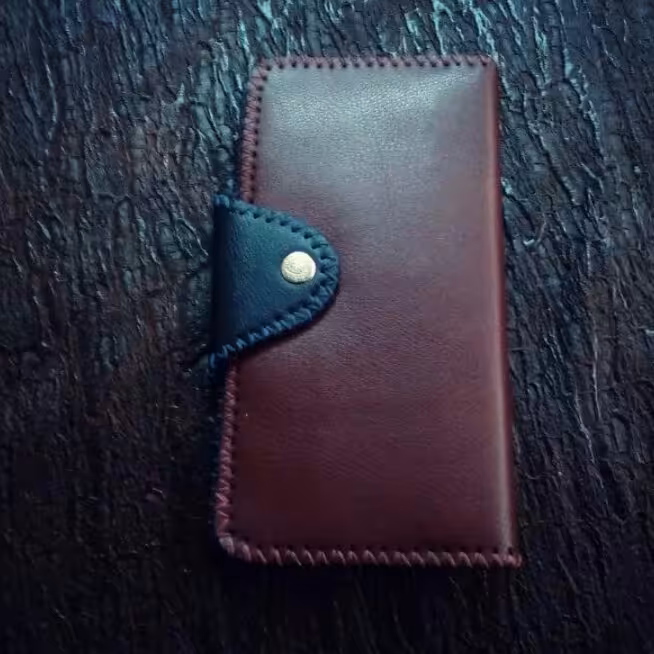 کیف پول چرمی چندمنظوره چرم دستدوزکد 87 14