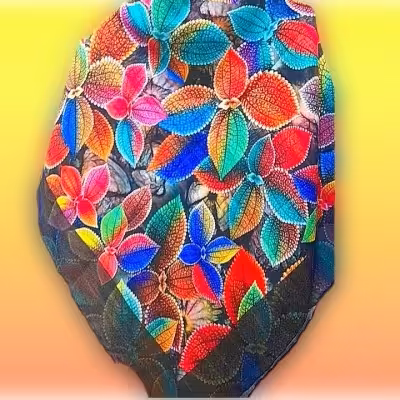 روسری نخی گلدار