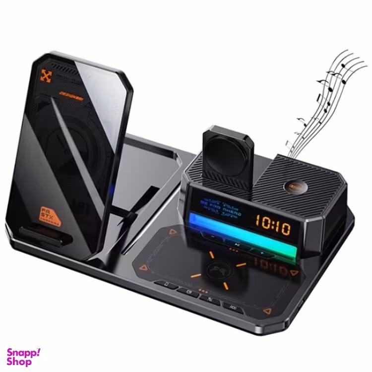 شارژر بی سیم مغناطیسی رو میزی 5 کاره کد T50